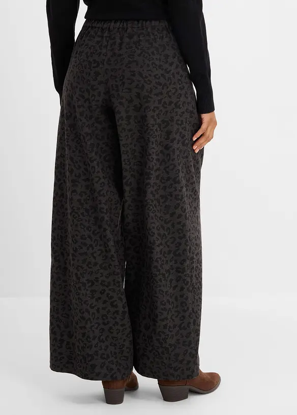 Bundfaltenhose mit Bequembund in grau von hinten - bonprix