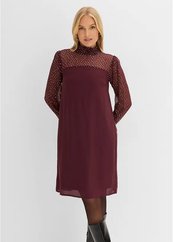 Tunika-Kleid in A-Linie in rot von vorne (Totalaufnahme) - bonprix Tunika-Kleid in A-Linie in rot von vorne (Totalaufnahme) - bonprix