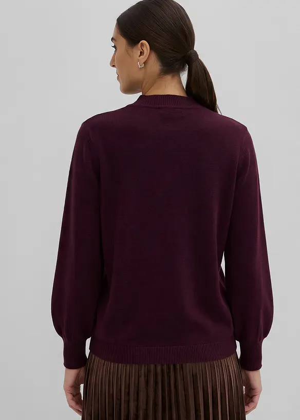Pullover mit Pailletten in rot von hinten (im Anschnitt) - bonprix