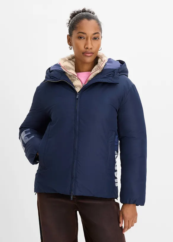 Jacke in blau von vorne (im Anschnitt) - bonprix