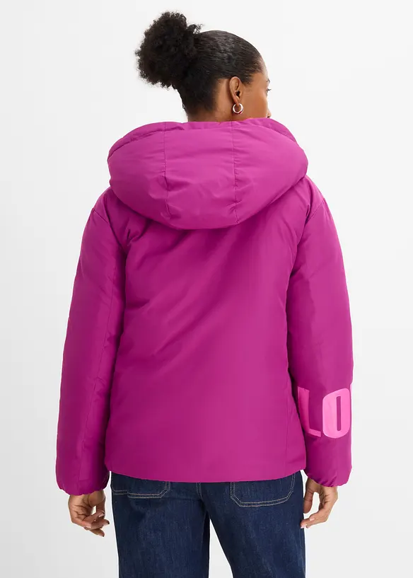 Jacke in lila von hinten (im Anschnitt) - bonprix