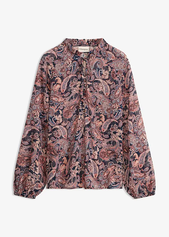 Tunika mit Paisley-Druck in blau von vorne - bonprix