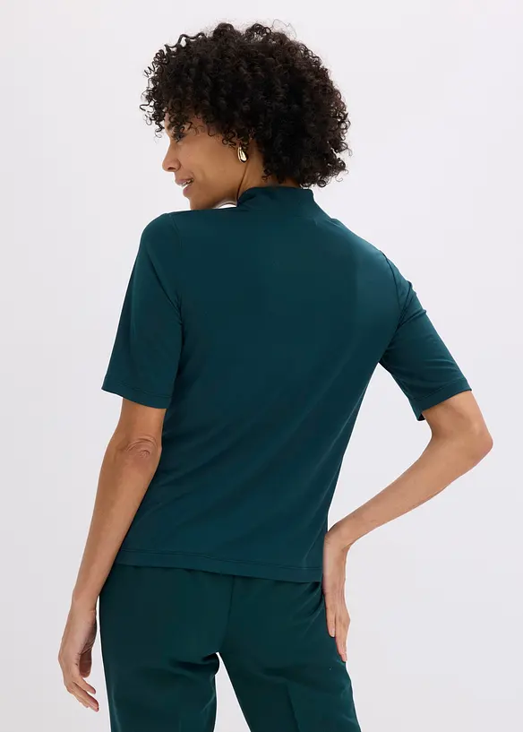 Shirt mit Kelchkragen in grün von hinten (im Anschnitt) - bonprix Shirt mit Kelchkragen in grün von hinten (im Anschnitt) - bonprix