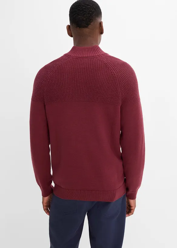 Troyer in Regular-Fit in rot von hinten (im Anschnitt) - bonprix