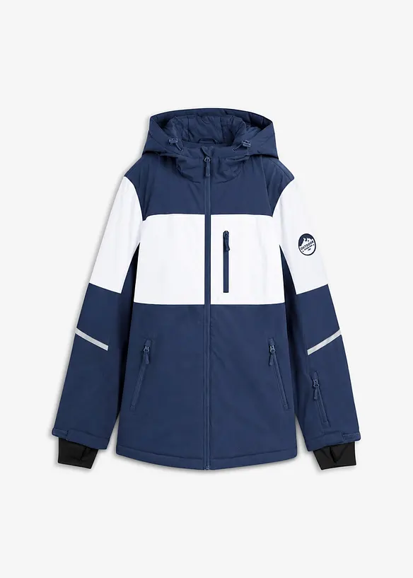 wasserdichte Ski Funktionsjacke in blau von vorne - bonprix