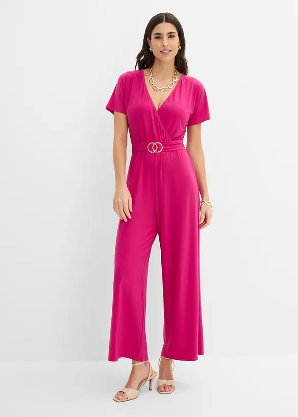 Jersey-Jumpsuit in pink von vorne (Totalaufnahme) - bonprix Jersey-Jumpsuit in pink von vorne (Totalaufnahme) - bonprix