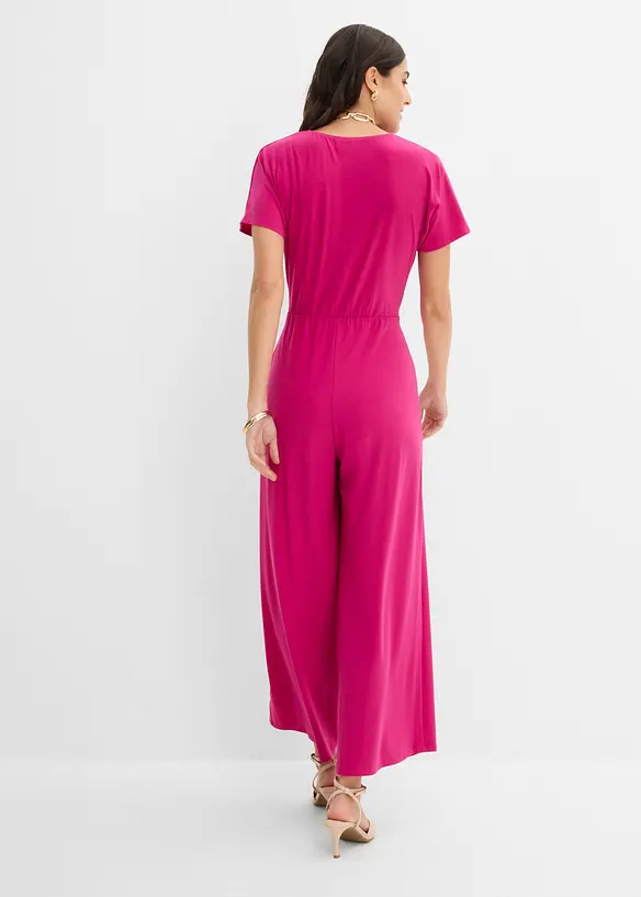 Jersey-Jumpsuit in pink von hinten (Totalaufnahme) - bonprix Jersey-Jumpsuit in pink von hinten (Totalaufnahme) - bonprix