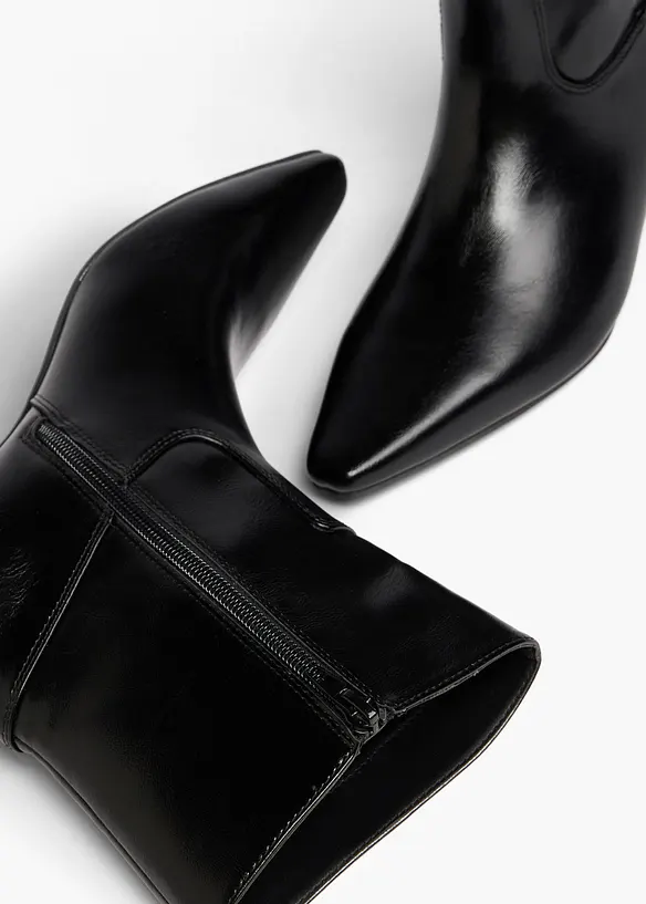 Stiefeletten mit hohem Absatz in schwarz - bonprix