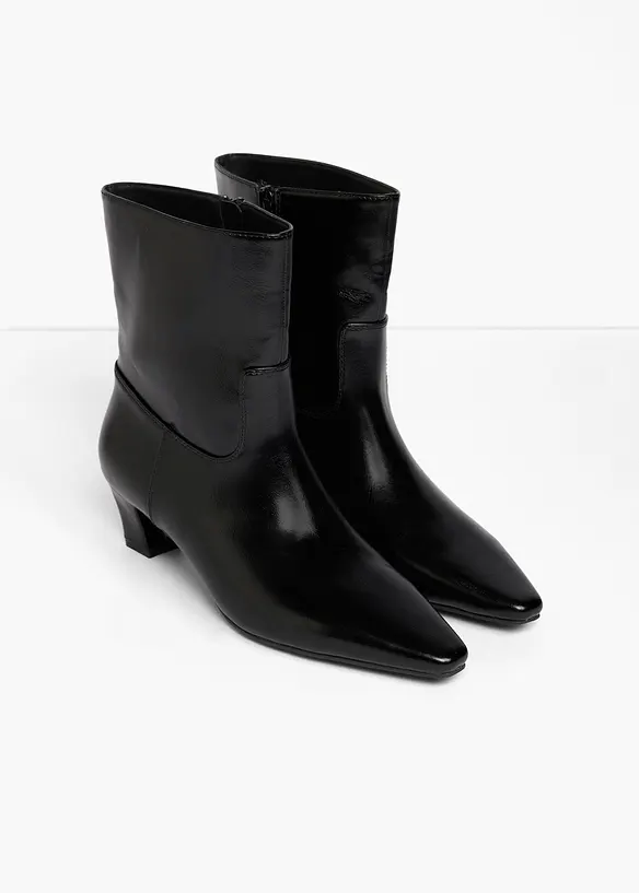 Stiefeletten mit hohem Absatz in schwarz - bonprix