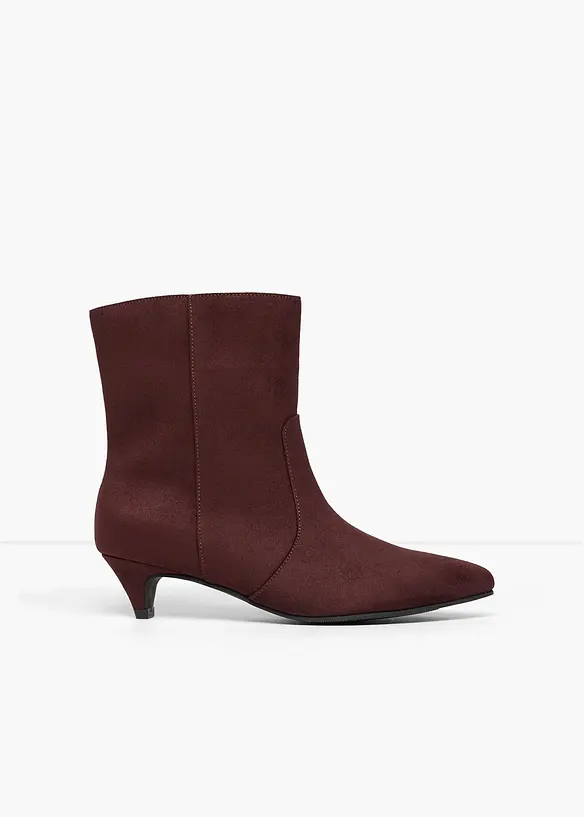 Stiefeletten mit schmalem Absatz in lila - bonprix