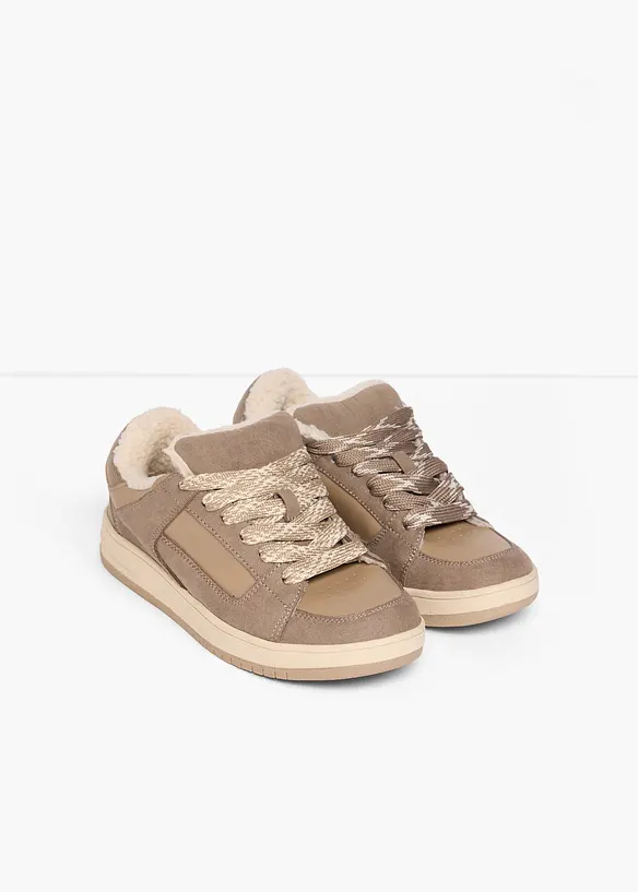 Gefütterte Sneaker in braun - bonprix