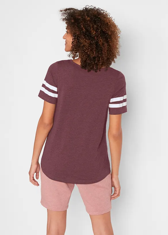 Leichtes Sport-Shirt (2er Pack) in grau von hinten (im Anschnitt) - bonprix