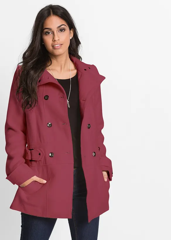 Kurzmantel, Petite in rot von vorne (Totalaufnahme) - bonprix