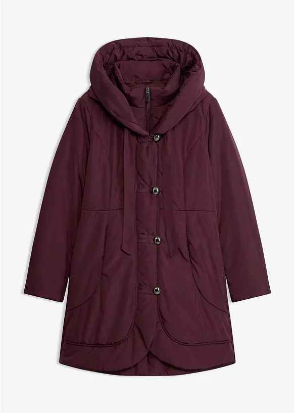 Kurzmantel in Loose Fit in rot von vorne - bonprix