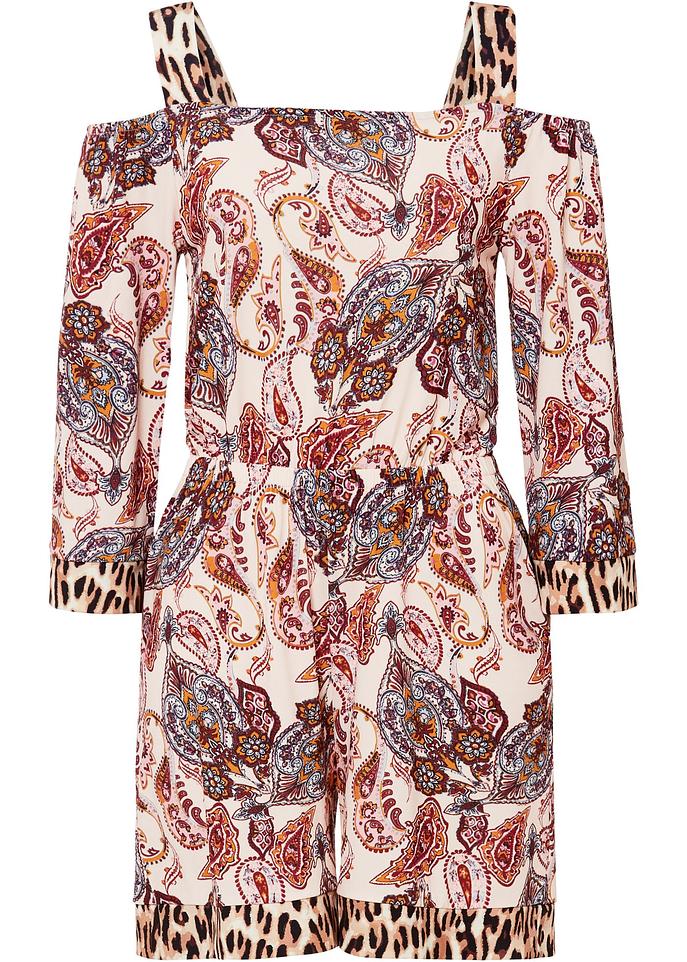 Stylischer Jumpsuit mit CutOuts lila Damen bonprix