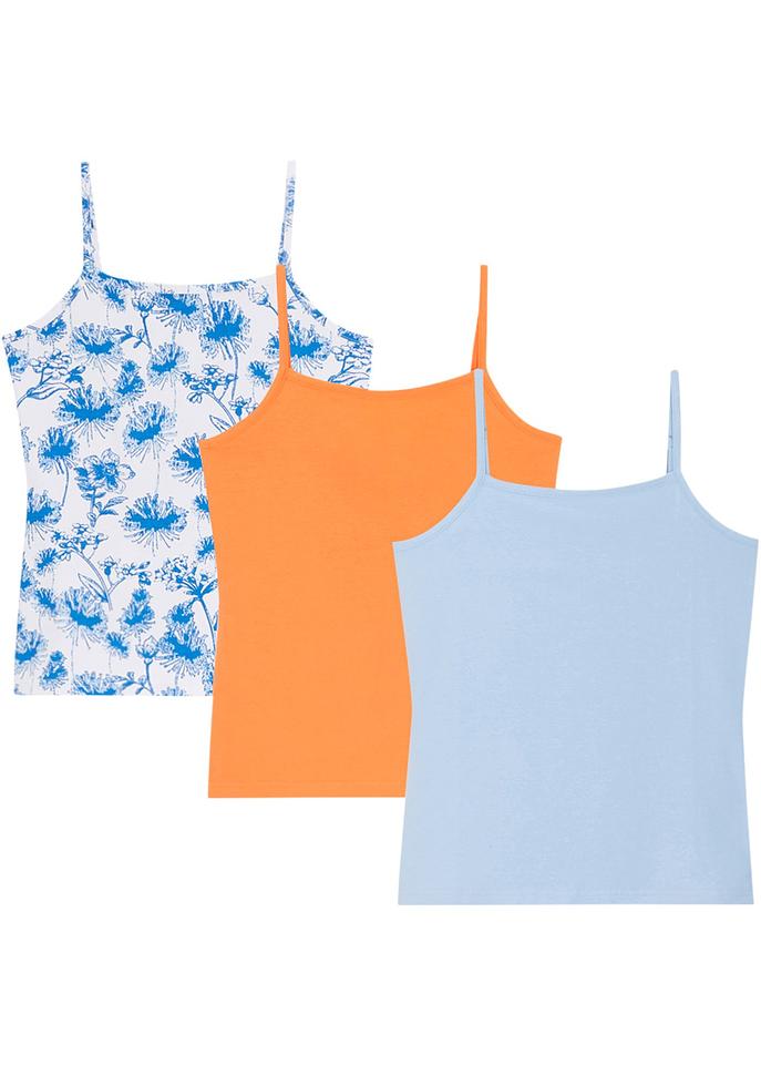 Damen Camisole Tops 3er-Pack – Aus Baumwolle, Verstellbare Träger, Slim-fit, Perfekt Für Den Sommer