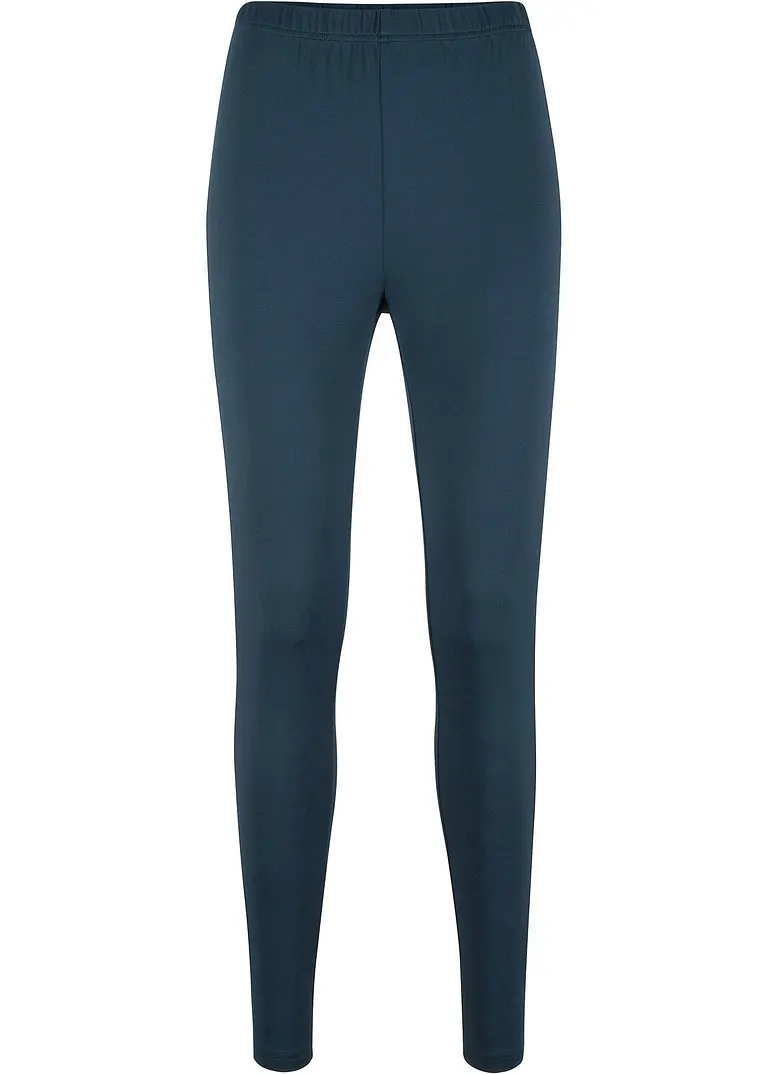 Thermo-Leggings in blau von vorne - bonprix