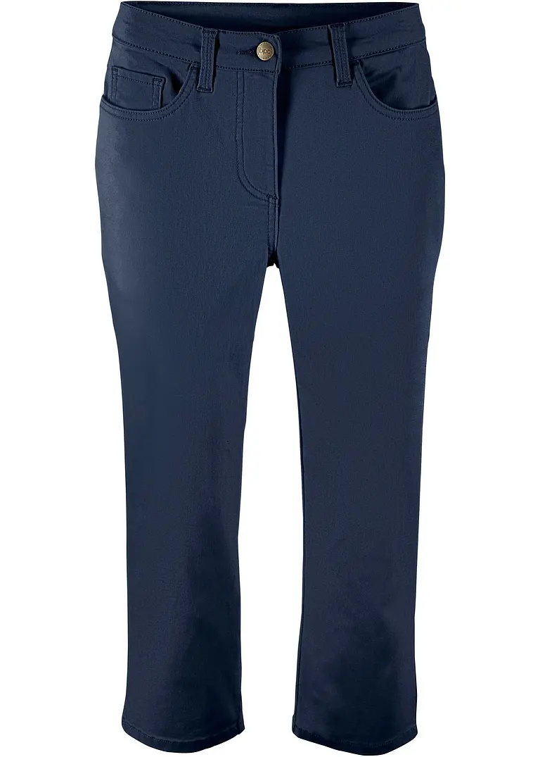 Straight Jeans, Mid Waist, Bequembund in blau von vorne - bonprix