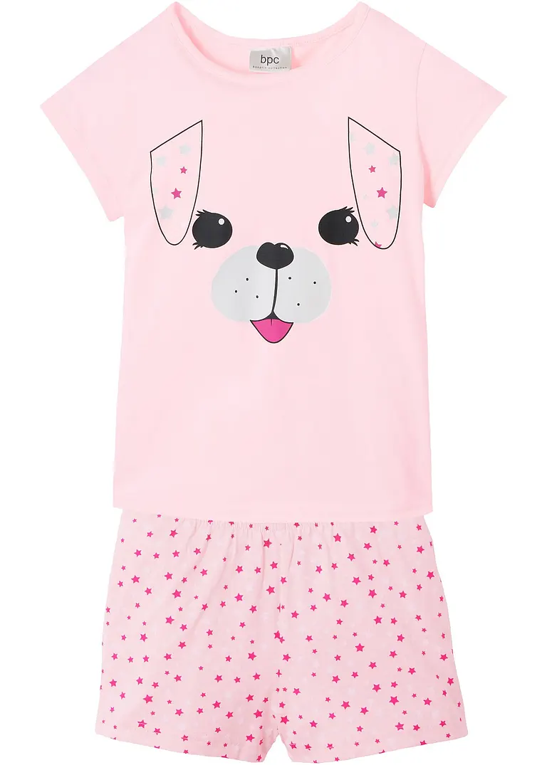 Shorty (2-tlg. Set) in rosa von vorne - bonprix