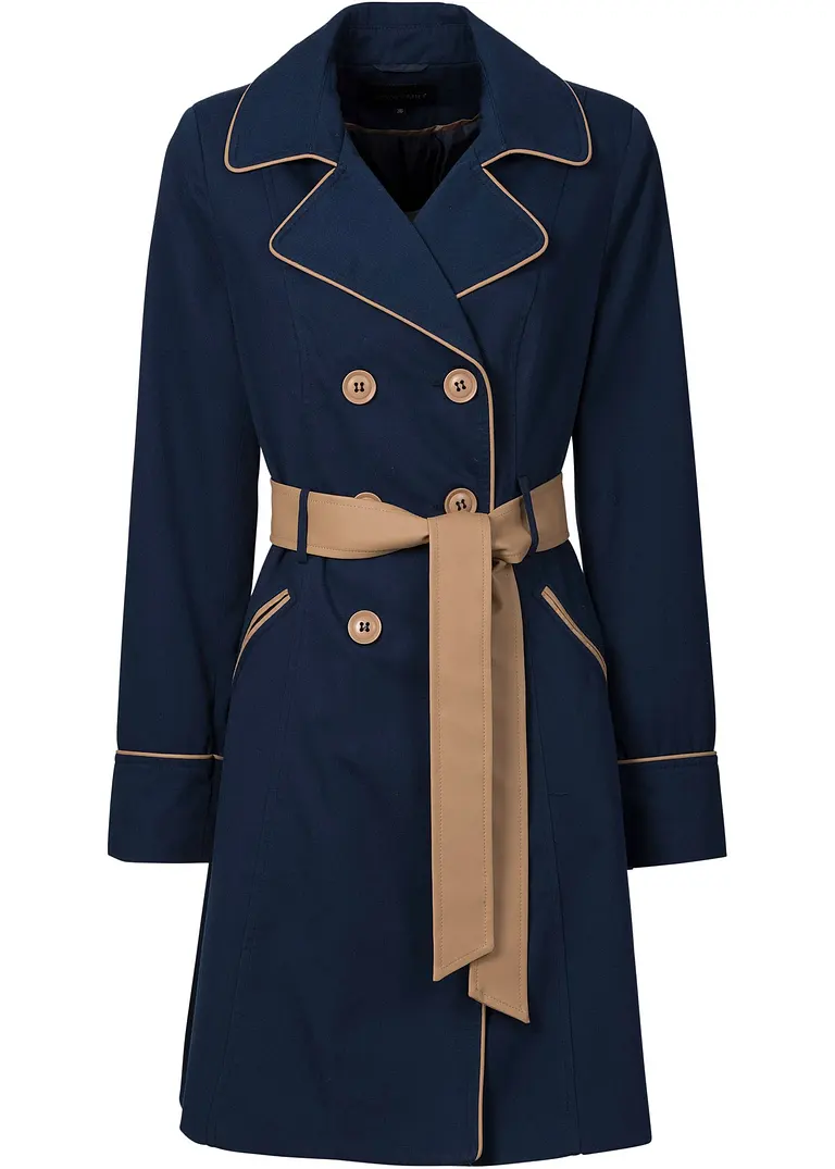 Trenchcoat in blau - bonprix