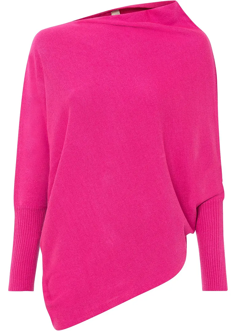 Kimono-Pullover in pink von vorne - bonprix