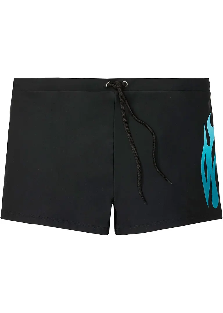 Badehose Herren in schwarz von vorne - bonprix