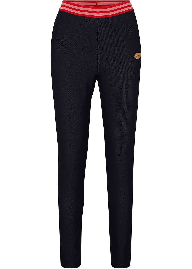 Leggings in Jeansoptik in blau von vorne - bonprix