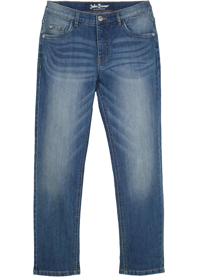 Stretch-Jeans, Slim Fit in blau von vorne - bonprix