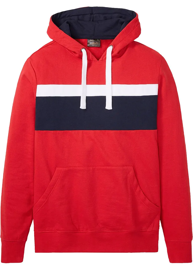 Kapuzensweatshirt in rot von vorne - bonprix