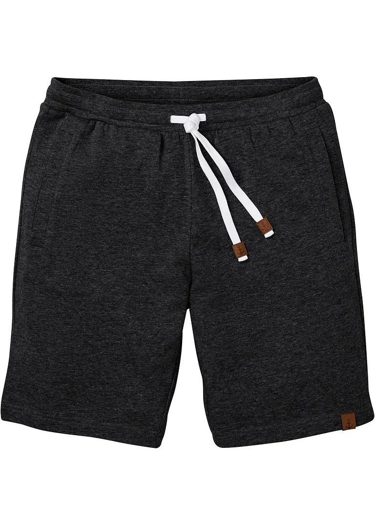 Sweat-Bermuda in schwarz von vorne - bonprix