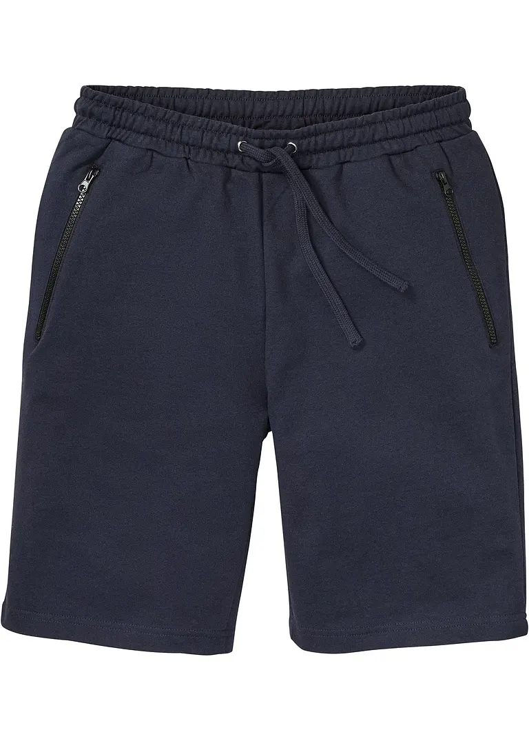 Sweat-Bermuda in blau von vorne - bonprix