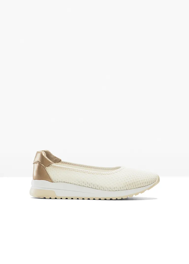 Ballerina in beige von vorne - bonprix