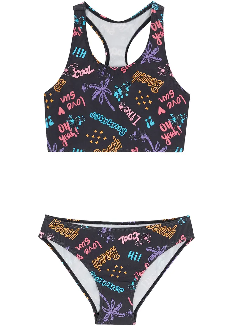 Bikini nachhaltig (2-tlg.Set) in schwarz von vorne - bonprix