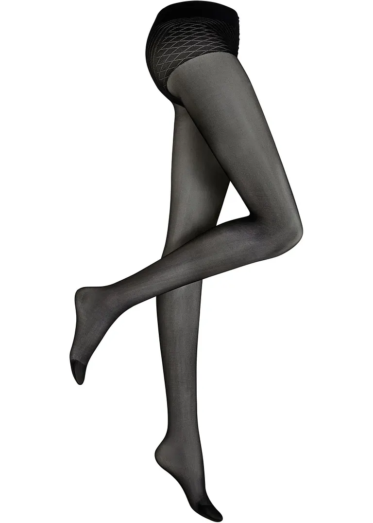 Formende Strumpfhose 40den Bauch in schwarz von vorne - bpc bonprix collection