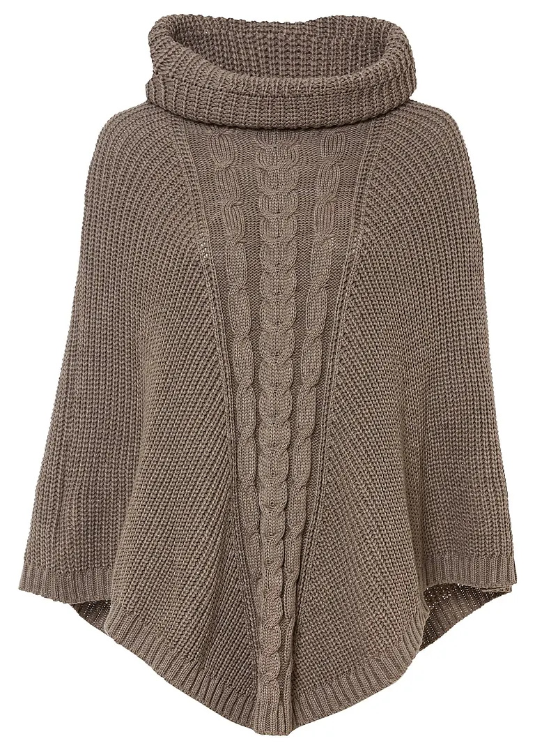 Poncho in braun von vorne - bonprix