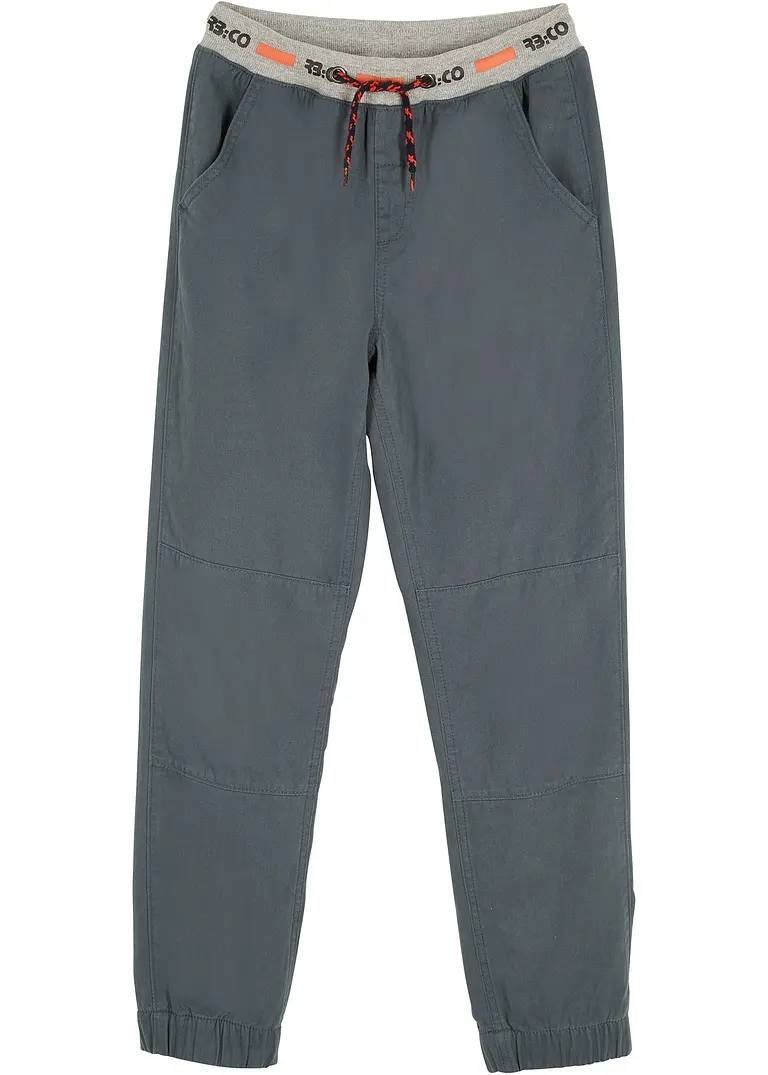 Thermohose mit Jerseyfutter, Loose Fit in grau von vorne - bonprix