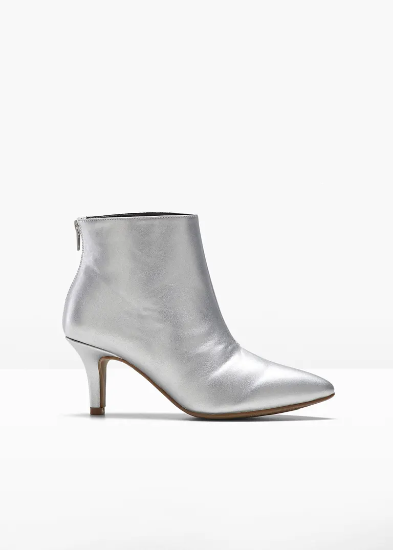Stiefelette in silber von vorne - bonprix