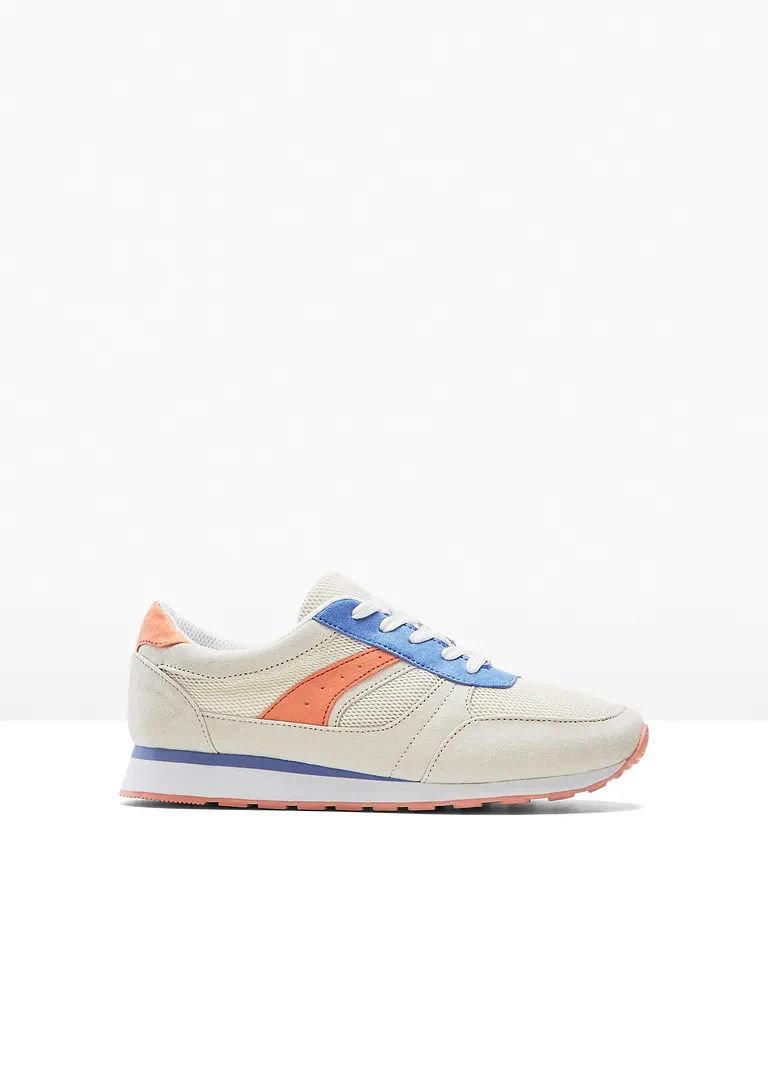 Sneaker in beige von vorne - bonprix