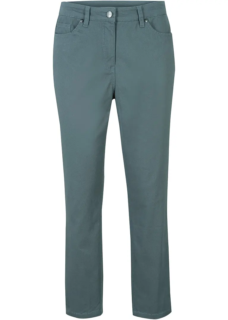 7/8-Hose, High Waist in grün von vorne - bonprix