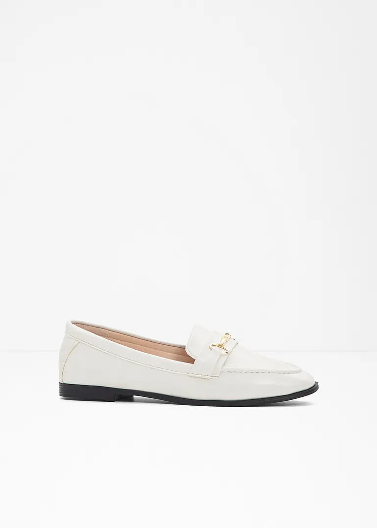 Loafer in beige von vorne - bonprix