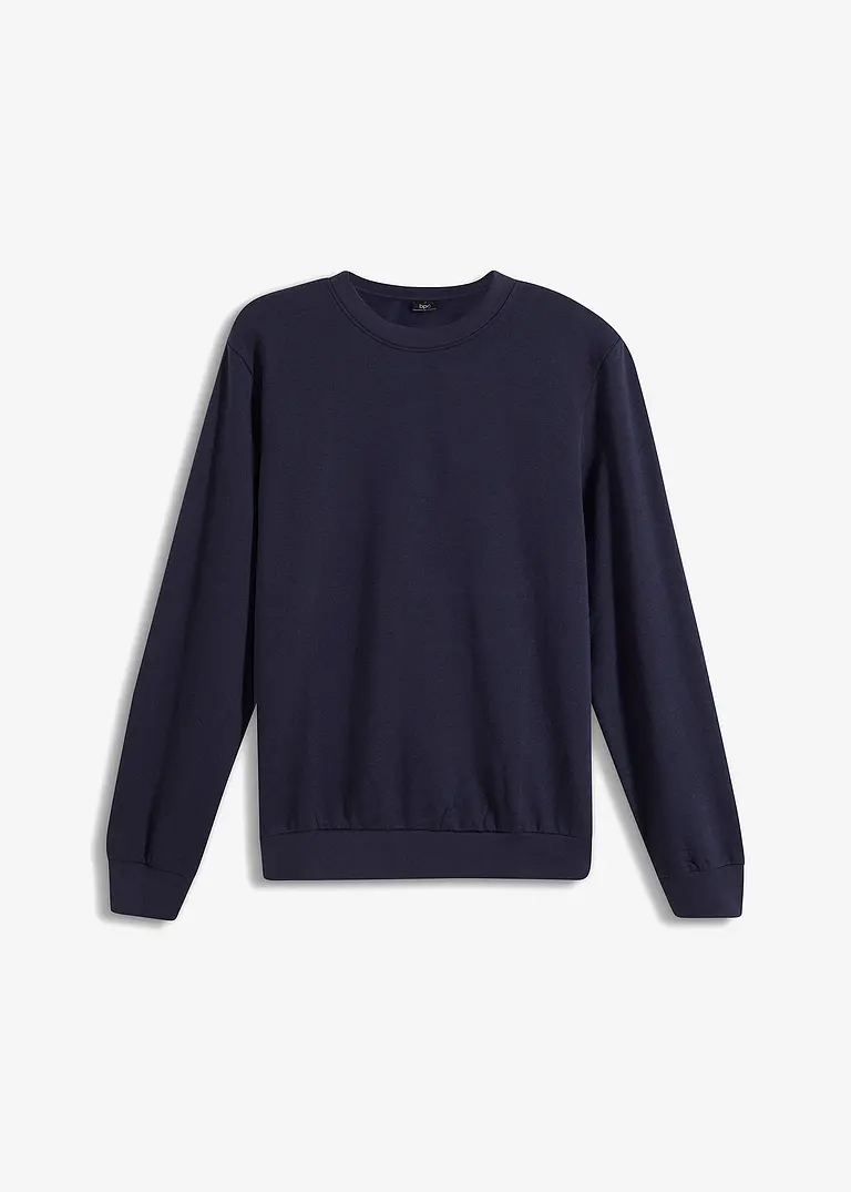 Sweatshirt in blau von vorne - bonprix