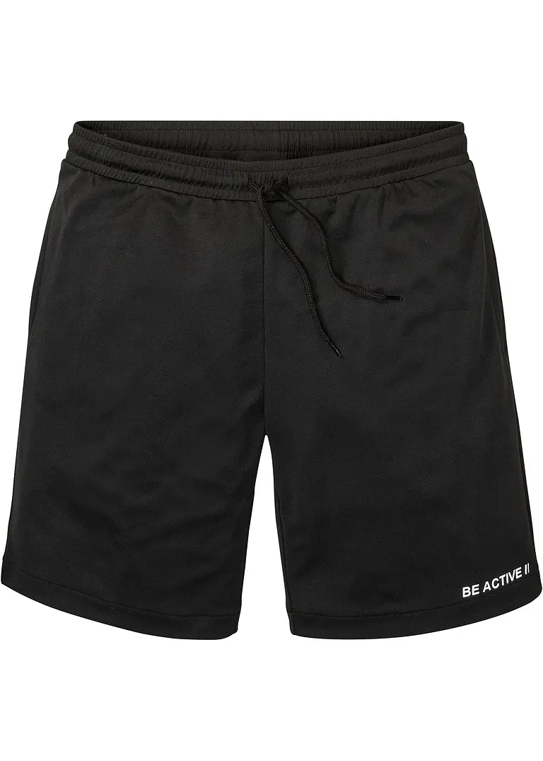 Leichte Sporthose aus Funktionsmaterial in schwarz von vorne - bonprix