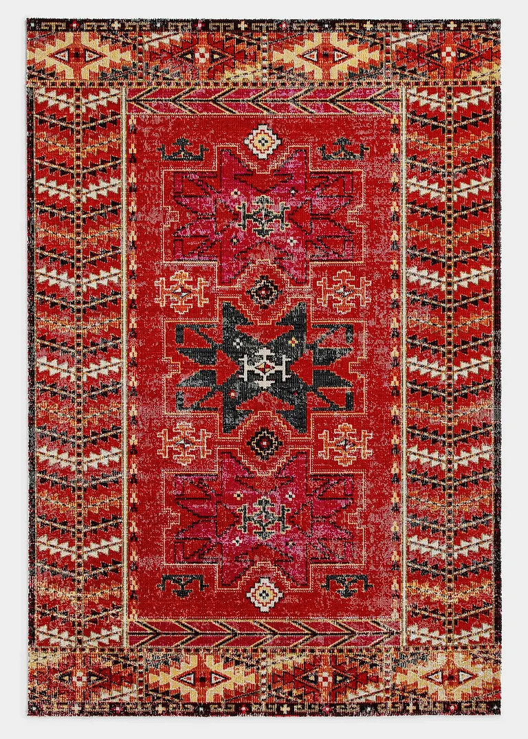 In-und Outdoor Teppich in warmen Farben in rot - bonprix