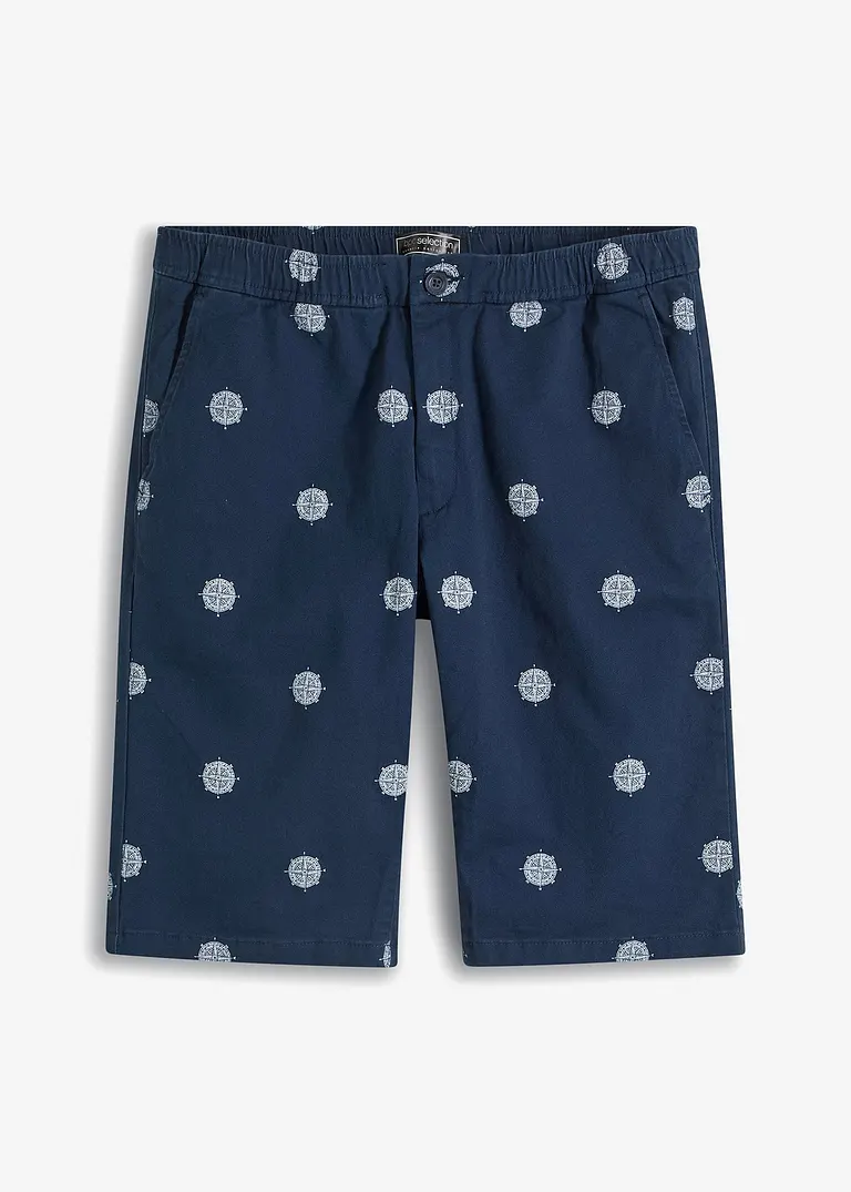 Chino-Bermuda, Regular Fit in blau von vorne - bpc selection