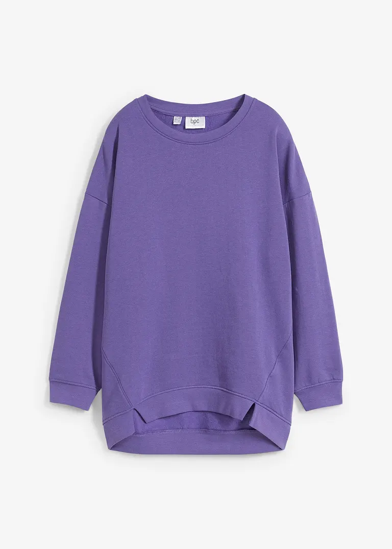Oversize-Sweatshirt in lila von vorne - bonprix