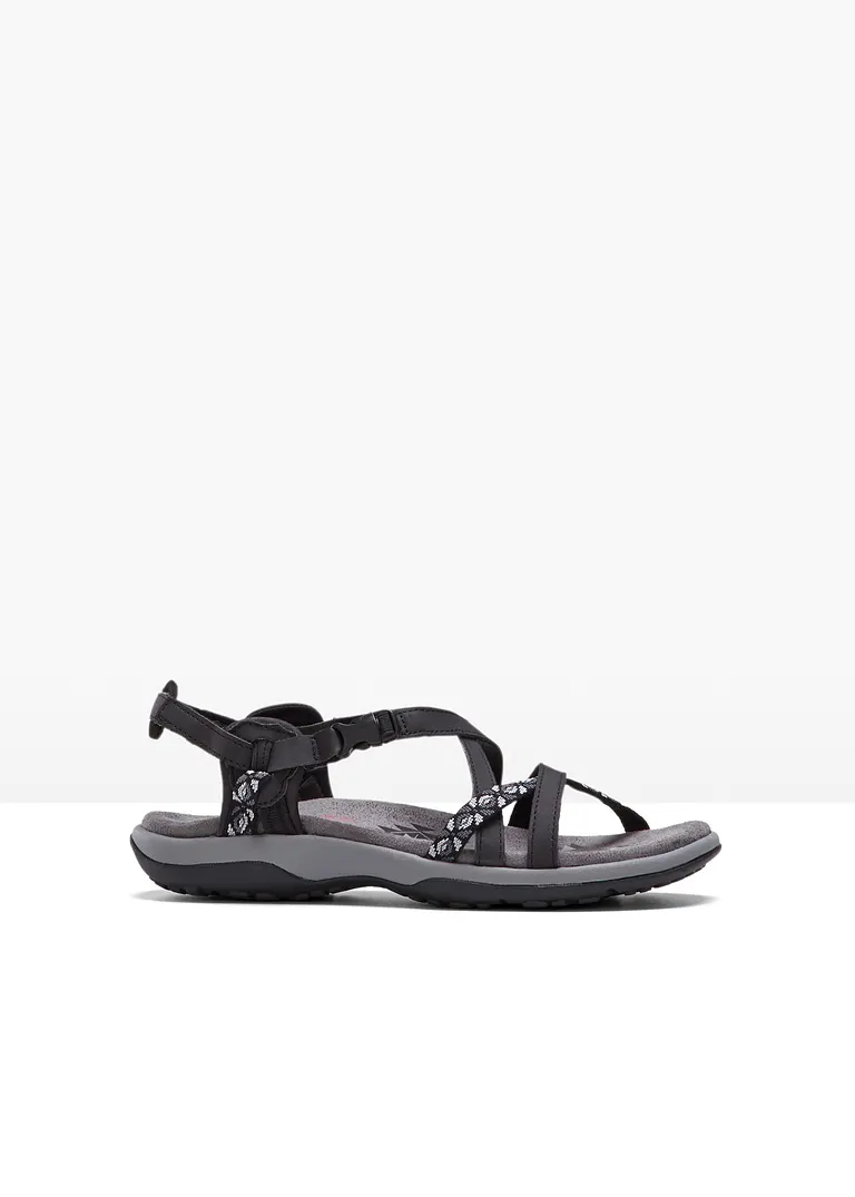 Skechers Sandale in schwarz von vorne - Skechers