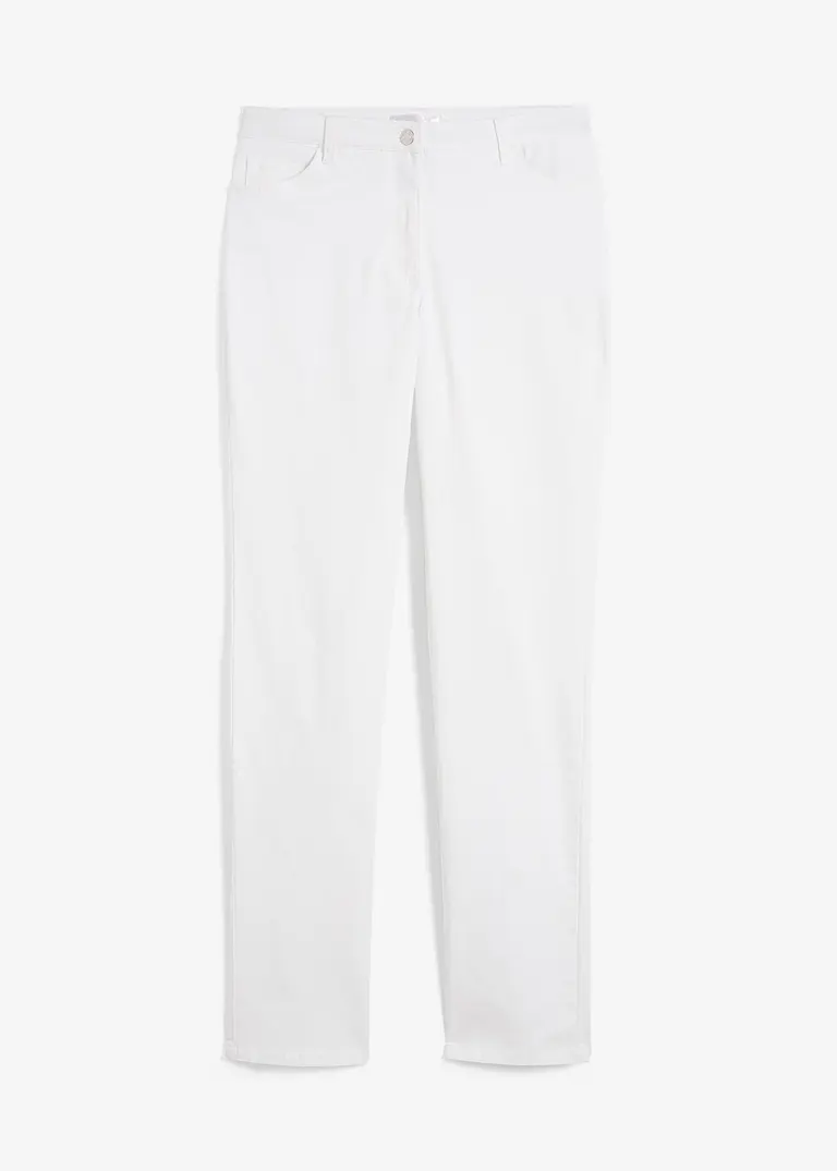 Stretchhose in weiß von vorne - bonprix