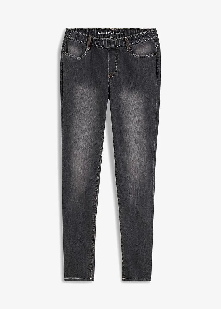 Jeggings in schwarz von vorne - bonprix