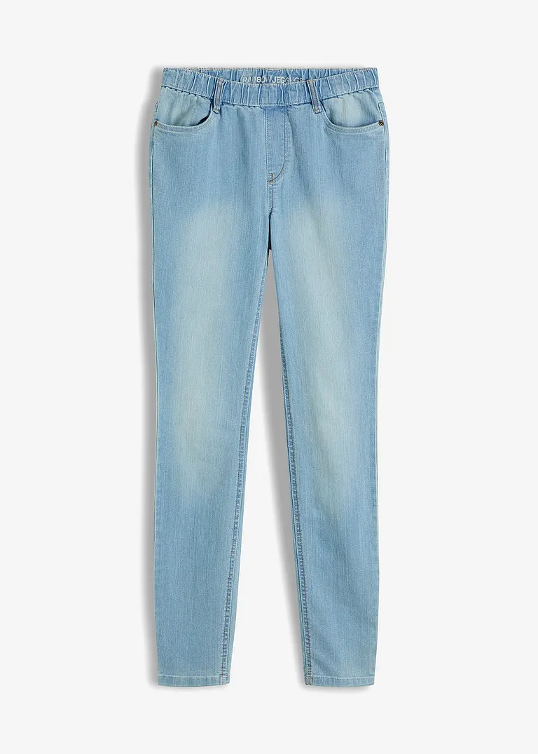 Jeggings in blau von vorne - bonprix