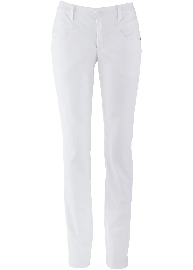 Bengalin-Stretch-Hose, Straight in weiß - bonprix